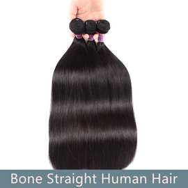 真人发 假发发帘 骨直 bone straight human hair double drawn