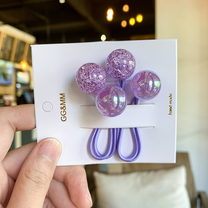19g Weight Hair Tie Hair Accessories Type 2 Pieces Per Card Quantity Holiday, Daily Occasion Acrylic Material Geometric Pattern Kid'S Gender Casual, Cute Style Casual Cute Kid'S Geometric Arylic Hair Tie 8