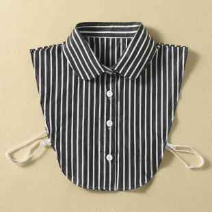Fake collar women's all-match striped fake collar autumn and winter sweater decorative collar Korean style fake shirt collar factory direct sales