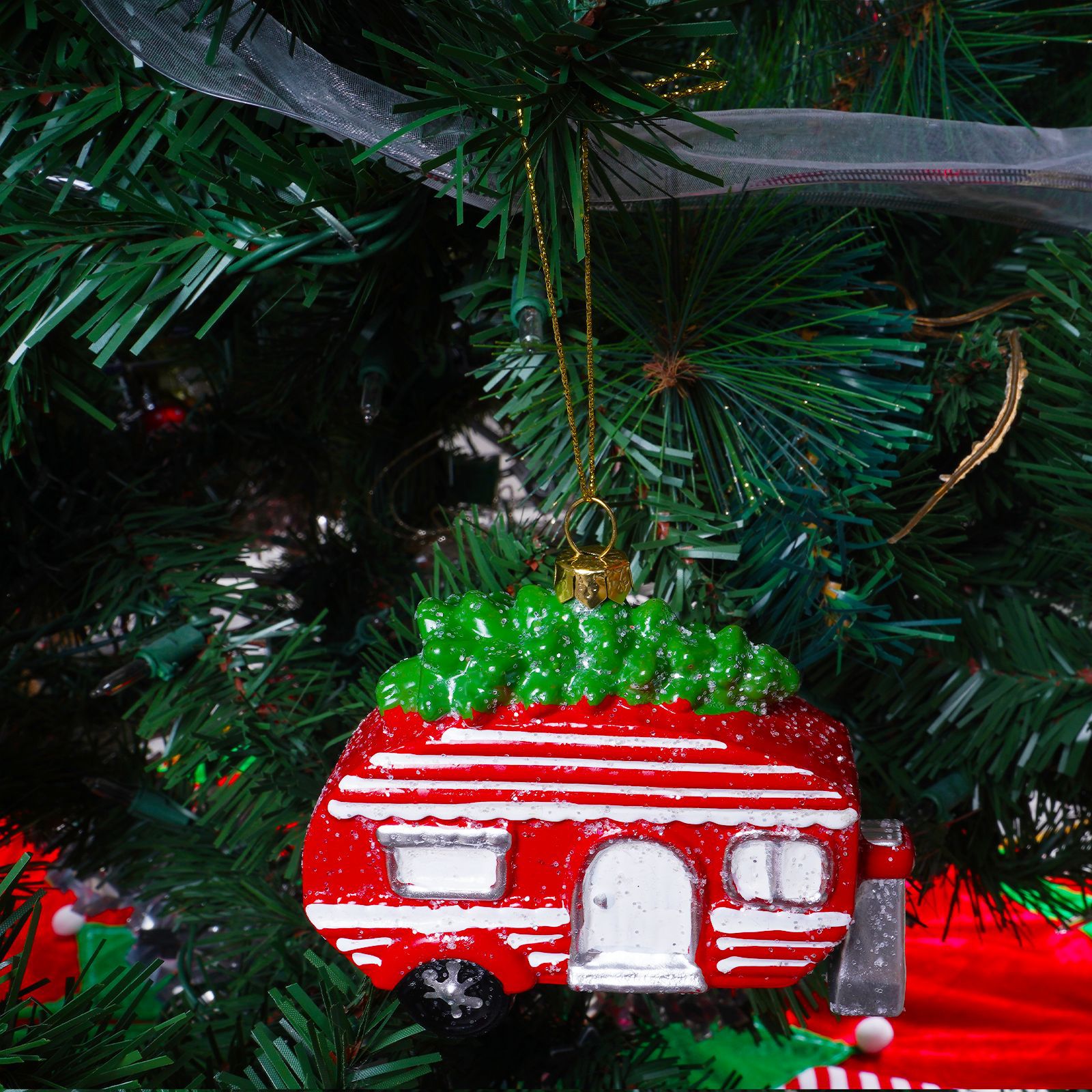 Colgante de Navidad transfronterizo decoración navideña coche avión decoración de plástico regalo para niños 6 pack