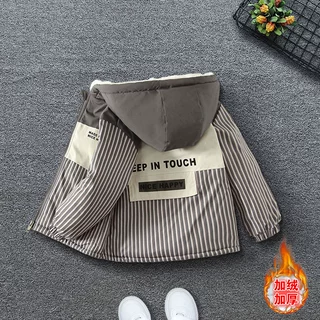 男童秋冬装外套2025新款中小儿童装冬季洋气风衣男孩加绒加厚上衣