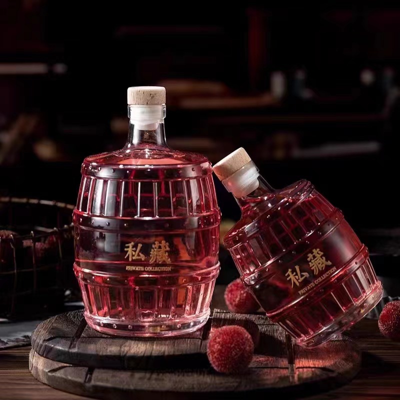 新款酒分装白酒瓶创意密封白酒瓶玻璃泡酒用带包装盒窖藏密封坛