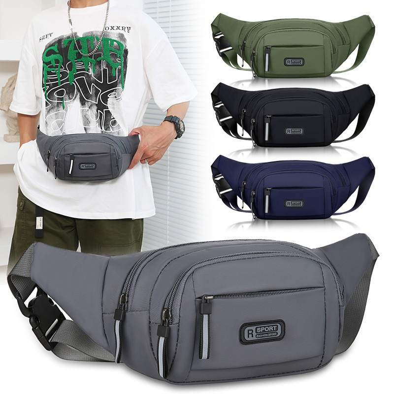 Trendy and versatile waist bag for men, suitable for outdoor activities, running, and carrying a phone; also functions as a work bag, storage bag, and cash wallet; durable, multi-layered chest pack Trendy and versatile waist bag for men, suitable for outdoor activities, running, and carrying a phone; also functions as a work bag, storage bag, and cash wallet; durable, multi-layered chest pack