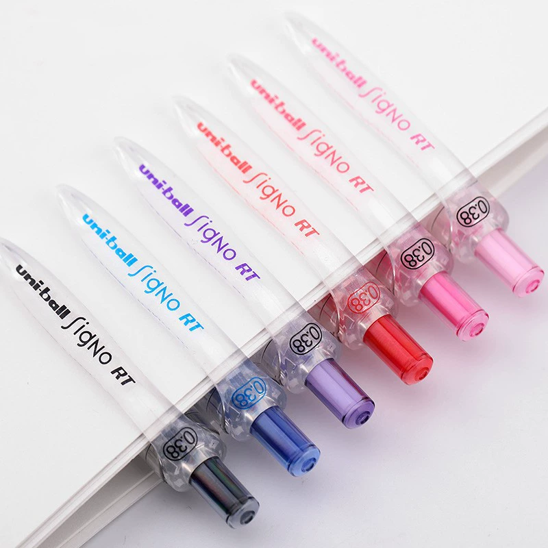 Пишущая ручка Mitsubishi Rollerball для воды, чёрные карандаши, 0.38/0.5 мм