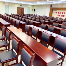 會議室會議桌椅組合1.2米雙人油漆木皮黨員培訓教室長條桌辦公桌