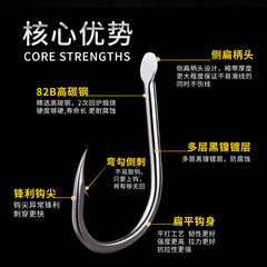 Dragon Hand Bulk High-Carbon Steel Iseki Fish Hooks, Flat-Set Iseki Hooks in Gunmetal Gray and Pink—Barbed Fishing Accessories