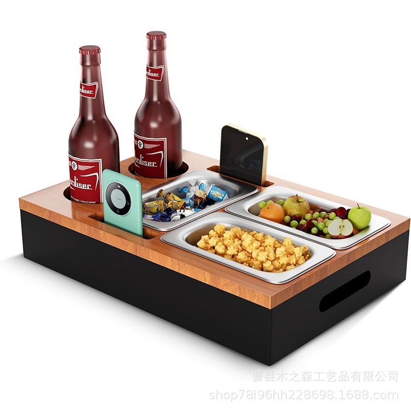 実木収納ケースデスクトップ多格分類スナック果物ドライフルーツ収納ケース適用ビール放置木ケース|undefined