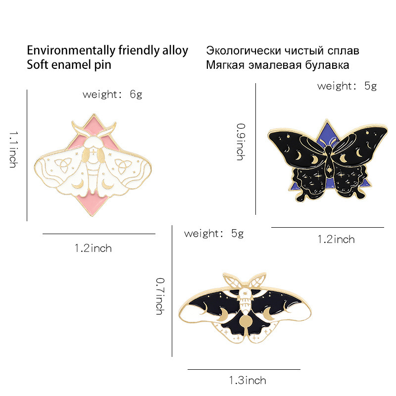 European And American New Alloy Dripping Butterfly Series Brooches Butterfly Clothes Bag Badge Accessories display picture 4