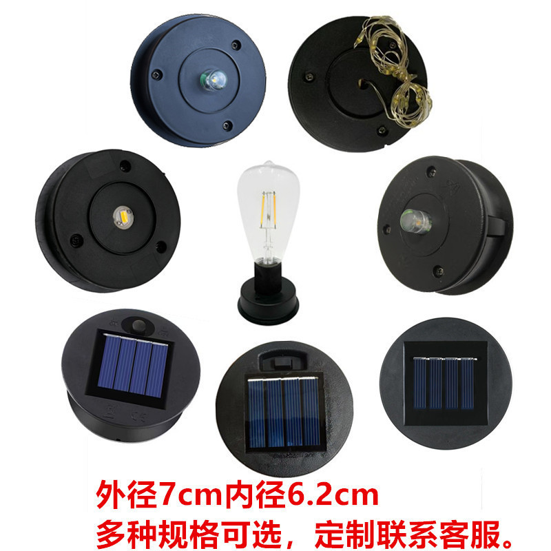 Manufacturer's In-Stock 7cm Solar Palace Lanterns with Hollow Design, Universal High-Brightness Battery Box Accessories