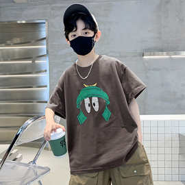 天才鲸男童新款卡通童装短袖T恤夏季儿童宝宝棉t恤上衣宽松打底衫