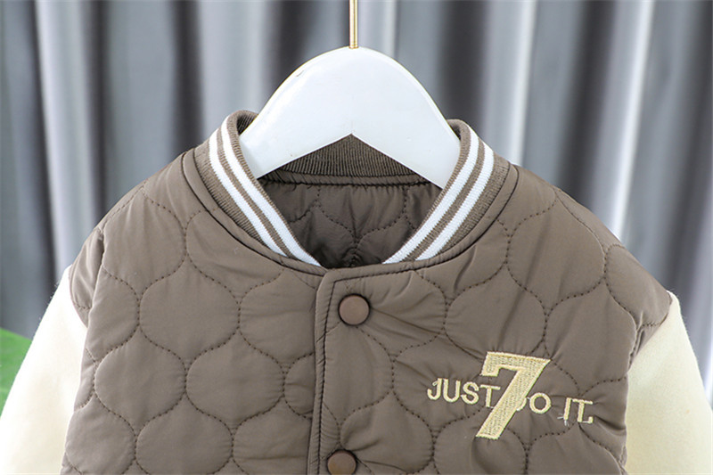 Boys' Winter Thickened Set New Plush Clip Casual Cotton Baseball Suit Cartoon Two Piece Baby Children's Wear_voghion.com