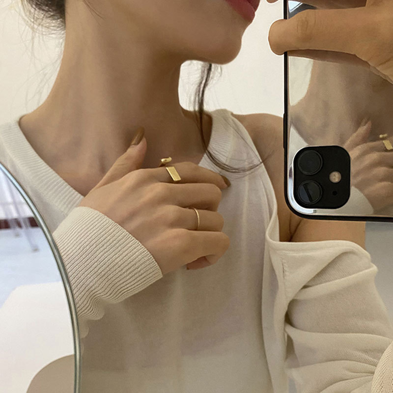 simple Ushaped geometric opening ring fashion sexy index finger ringpicture7