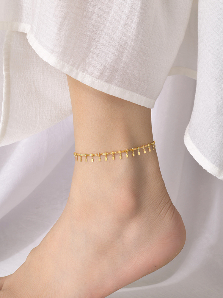 Simple Style Geometric Stainless Steel Plating Women's Anklet display picture 12