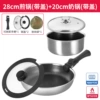 Frying pan + milk pan + storage bag + handle