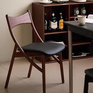 Solid Wood Backrest Chair Small Apartment High-end Light Luxury Tea Table and Chair Middle Ancient 2024 New Style Household Dining Chair Leisure Chair