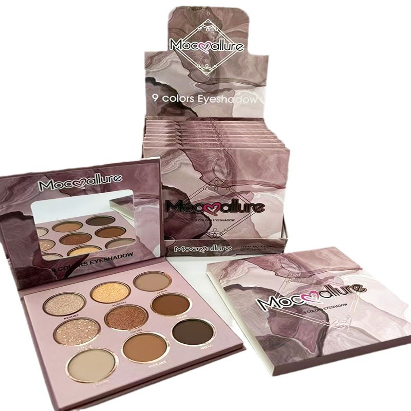 Mocoallure nuevo comercio exterior transfronterizo 9 color papel de sombra de ojos perlada mate tierra sombra de ojos de chocolate