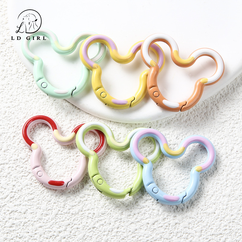 Mickey Spring Clasp, Minnie Spring Ring, Open Ring, DIY Keychain, Small Gift, Single Item, Free Shipping