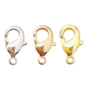 10MM 12MM gold-plated lobster clasp color-retaining copper chain buckle jewelry buckle suitable for jewelry necklace making