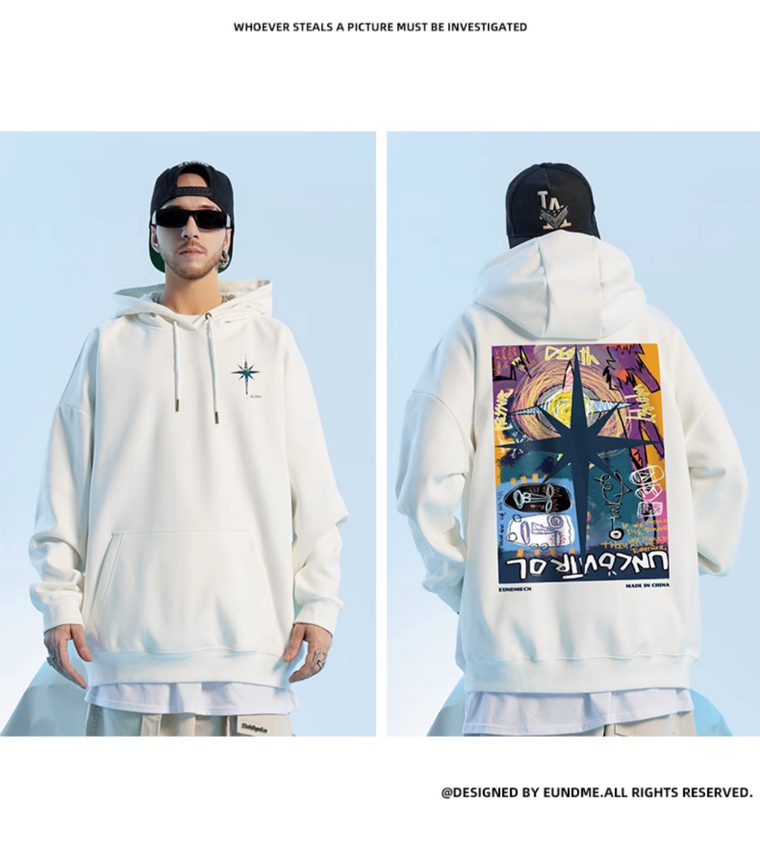 Men's Hoodie Men's Fleece Pullover Comfortable Printed Casual_voghion.com