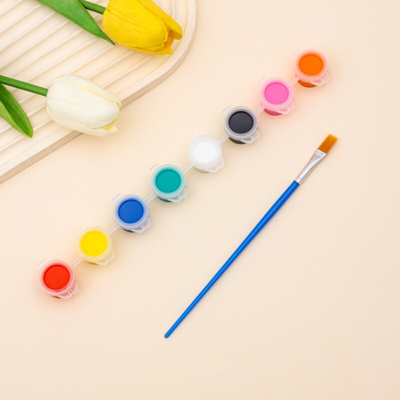 メーカーは子供用アクリルペイント12色6結合学生アート絵画着色石膏人形ペイントストリップを供給しています|undefined