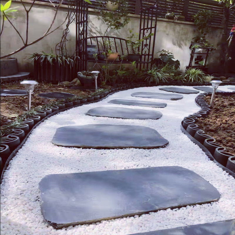 Tablero de piedra azul natural, baldosas de jardín, césped, piedra de paso, alfombra antideslizante para exteriores, pavimentación de pies, patio de piedra