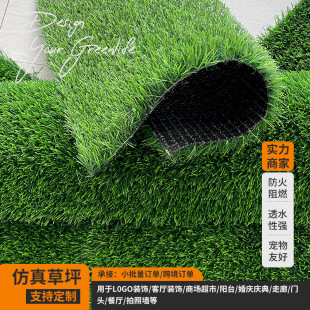 Cross-Border Export of Outdoor Balcony Indoor Engineering Football Field Green Plastic Carpet Artificial Turf Simulated Turf