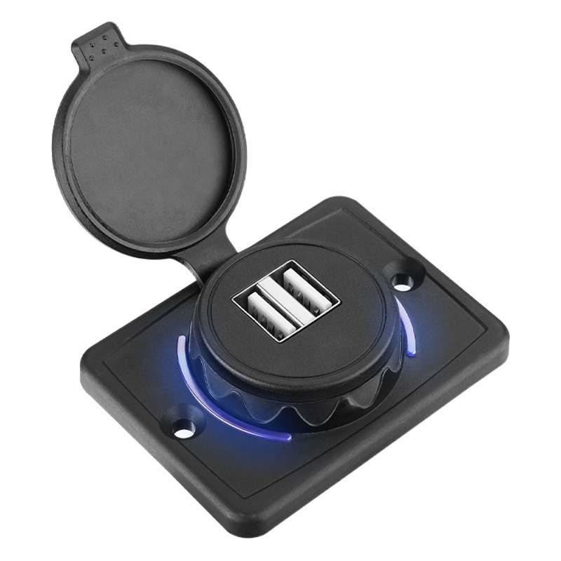 Asiento de masaje al por mayor transfronterizo, transporte público, autobús, automóvil, accesorios para vehículos recreativos, cargador de teléfono móvil modificado, doble usb image 1