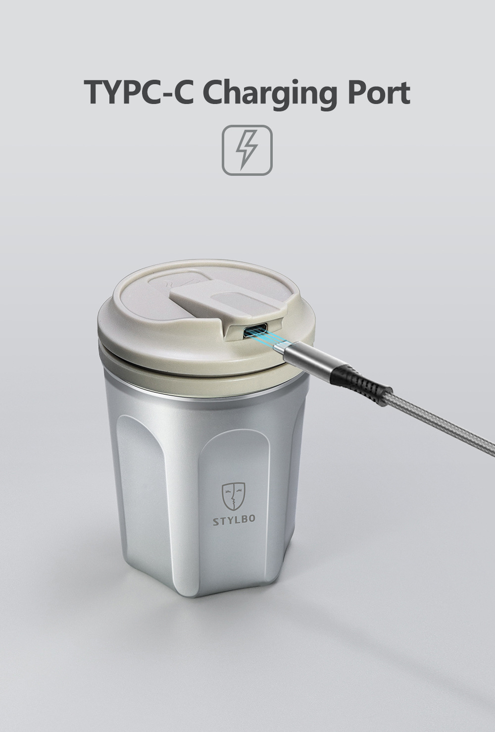 Stylbo Car Ashtray with Light, Anti-Fly Ash, Universal Car Interior Accessory, Car Ashtray Cup with Lid