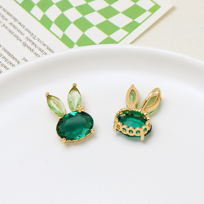 4g Weight Pendant Jewelry Making Type DIY Ornament Accessories Classification 1 Piece Quantity Copper Material Rabbit, Carrot Pattern All Seasons Season Plating Design Cartoon Style Style 1 Piece Copper Rabbit Carrot Pendant 4