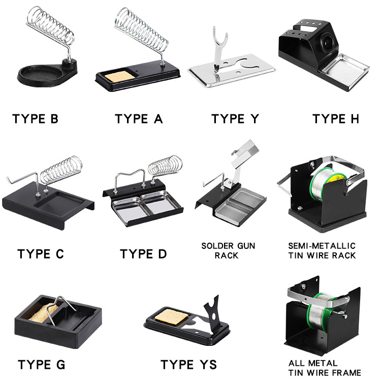 跨境严选直销电烙铁支架多功能焊接锡丝烙铁座固定手柄锡线放置架