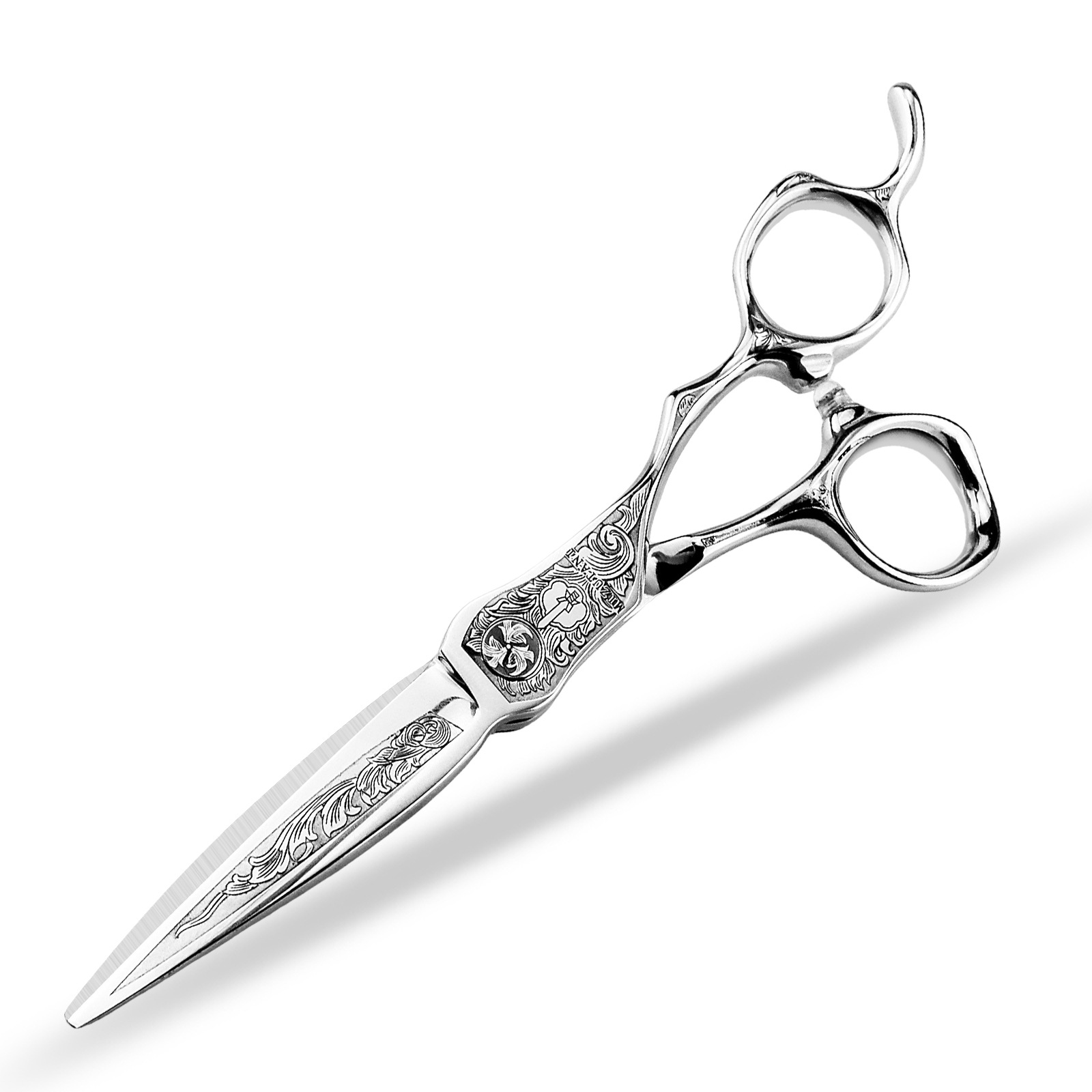 6.0寸水谷 大马士革深雕花纹  美发剪刀 理发剪 平剪 刘海剪美发