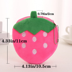 少女ins卡通水果派創意零錢包學生兒童可愛迷你毛絨耳機包硬幣包