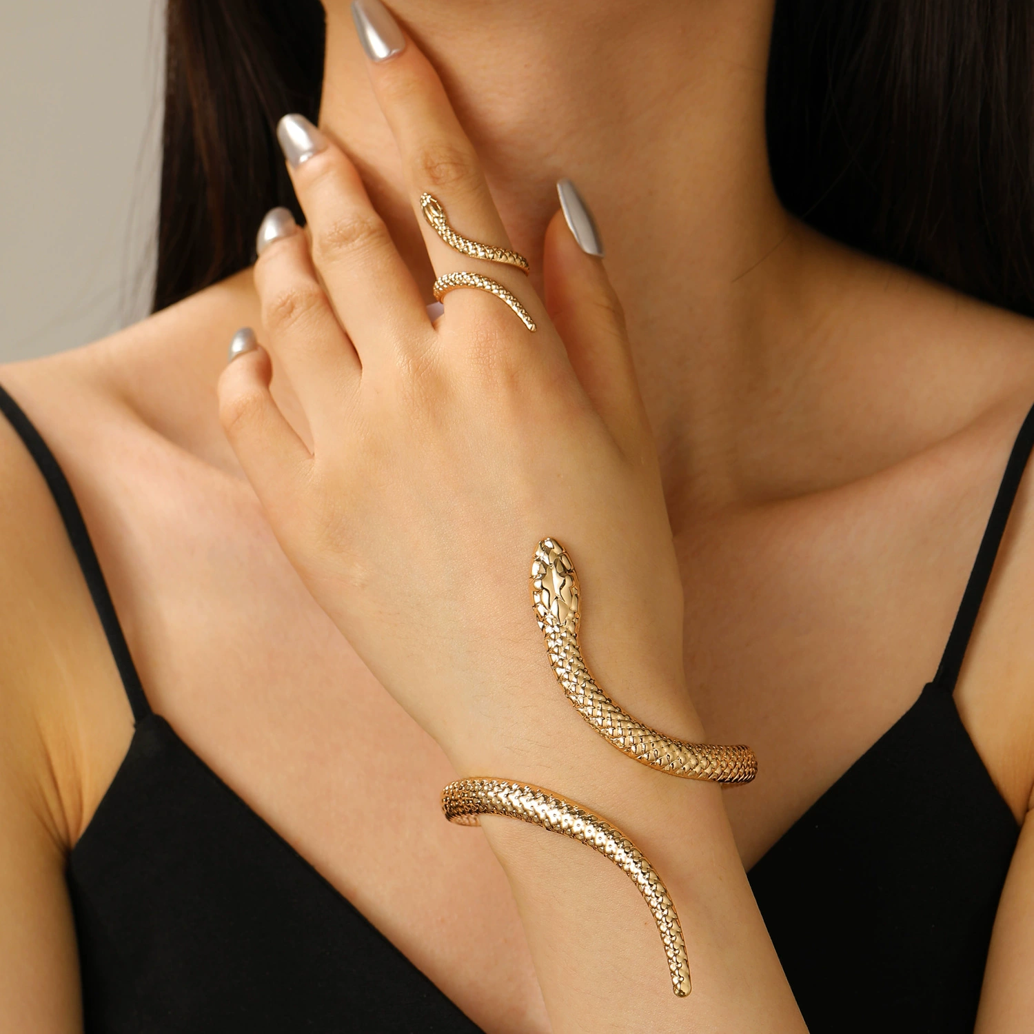 (Cross-border trading), fashionable yellow bracelet, adjustable ring, set, European style, high-quality style