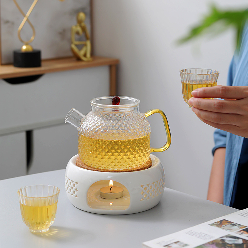 Directo de fábrica de té de la vela calentador de cerámica de la preservación del calor del hogar calefacción calentador de té restaurante Hotel calentador de té