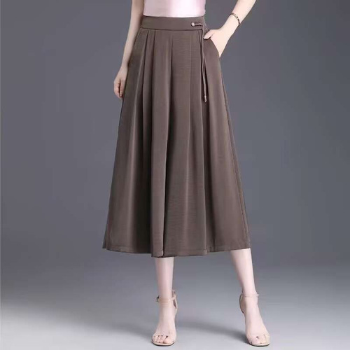 Slim-Fit Straight Leg 7/8 Pants for Spring and Summer, High-Waisted, Flowy, Korean Style Casual Pants for Women, Loose Fit, Hides Fat, Makes You Look Slim