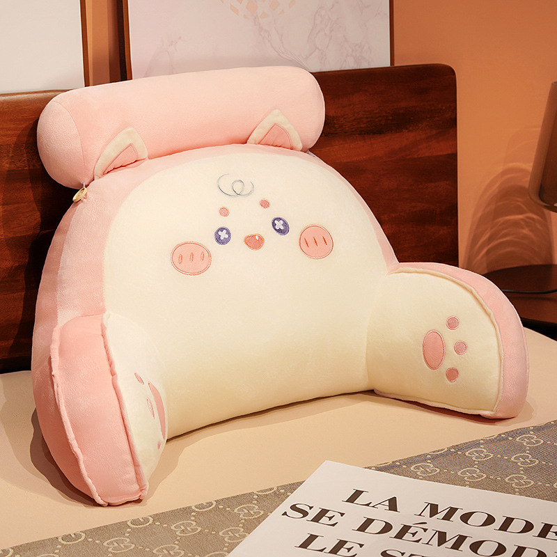 De dibujos animados de noche bolsa suave gran respaldo estudiante dormitorio almohada cama lectura apoyo la cintura almohada sofá ventana Bahía cojín