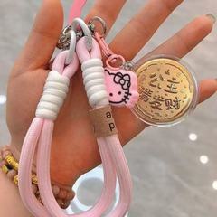 純金 20mg プリンセス プリーズ フォーチュン キーホルダー 携帯電話チェーン 漫画 かわいい バッグ ペンダント キーホルダー