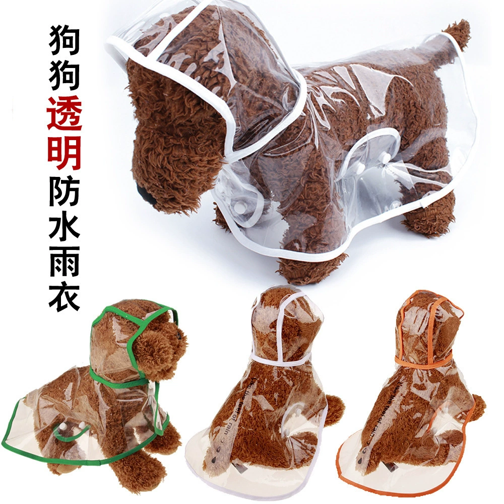 Весна и лето Собака прозрачный водонепроницаемый плащ маленькая собака домашнее животное плащ внешней торговли AliExpress одежда для домашних животных прямые продажи с фабрики