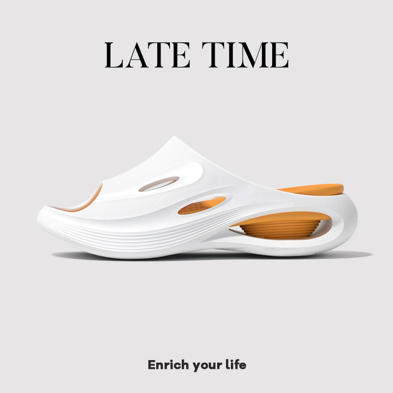 Trendy Air Cushion Height-Increasing Sports Slippers Men's Summer Non-Slip Two-Color EVA Thick Bottom Lovers Sandals for Women