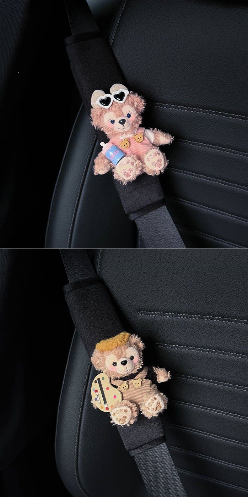 Melaad Autumn Rose Artist Da Vinci Dada Car Seatbelt Shoulder Pad Anti-Strangling Neck Protector for Girls Car Interior Accessories