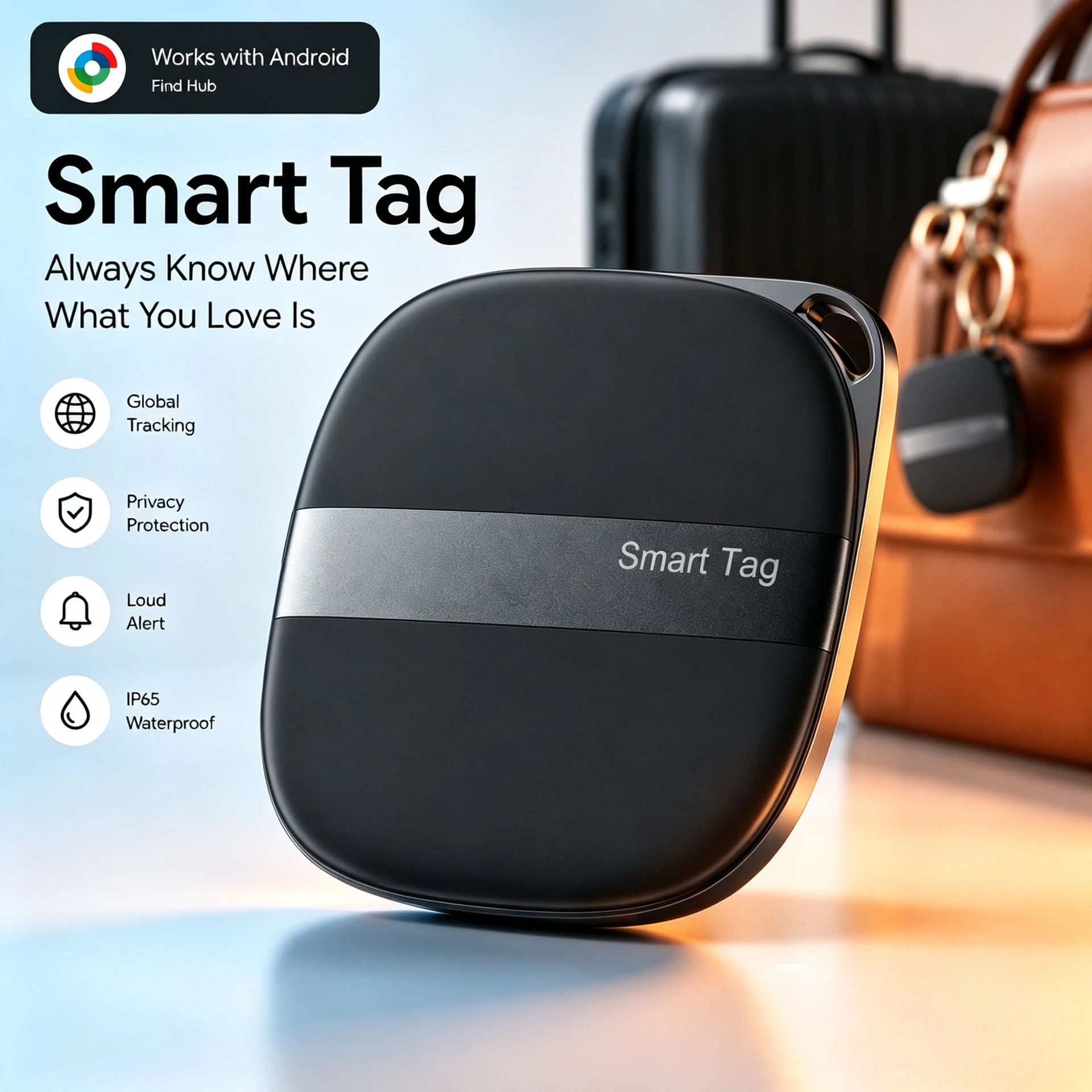 S7智能防丢器GoogleFind Hub全球定位器安卓手机一键查找贵重物品
