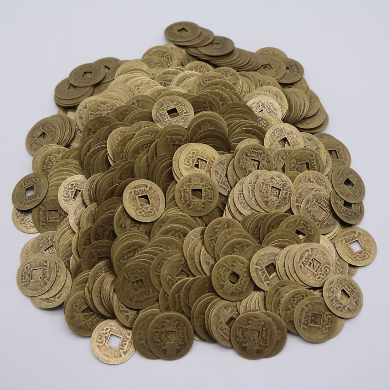 Metal Five Emperors' Coin Doorstop for Entryway, Stone under Door Item, Ancient Coin Pendant, Thin Style Metal Five Emperors' Coin Doorstop for Entryway, Stone under Door Item, Ancient Coin Pendant, Thin Style