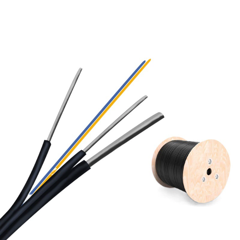 Minxin FTTH Открытый Волоконно-оптический провод Крытый 1/2/4 Core Кожаный кабель Оптический кабель Кожаный провод Волоконно-оптический одномодовый оптоволоконный провод