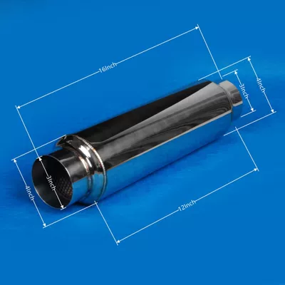 Manufacturer's In-Stock Wholesale Stainless Steel Mid-Section Modified Car Silencer Sound Resonator Exhaust Pipe Tailpipe (Exhaust pipe) - 03-1630-76mm-interface-400mm-length-gold-solder