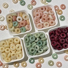 菩提根甜甜圈散珠批发DIY文玩手串学生盘玩手链佛珠隔珠小红薯款