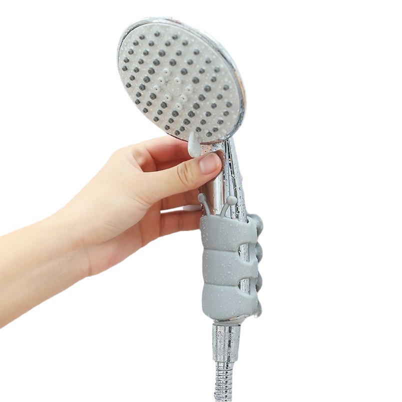 Suction cup shower bracket shower holder bathroom nozzle non-perforated shower caterpillar suction cup fixing base
