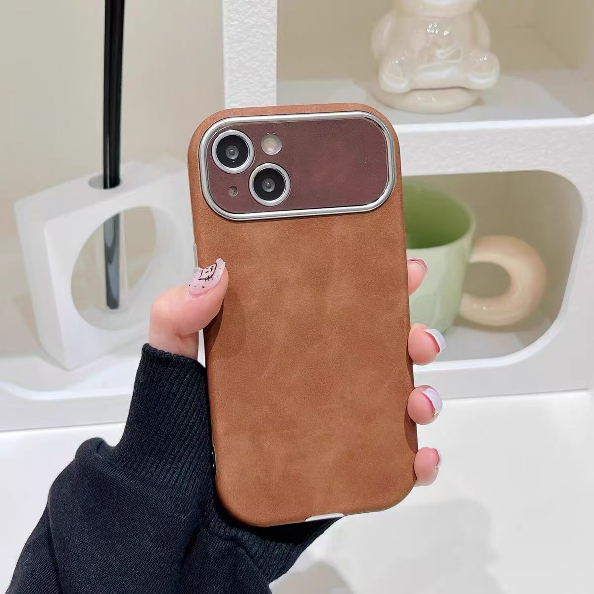 Cáscara de una sola cáscara-color café-Ventana grande rj