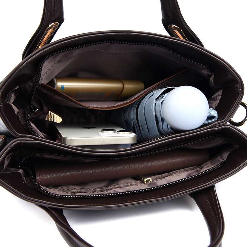 Cross-border 2024 nueva bolsa de hombro de mujer moda versátil gran capacidad descanso bolso de madres de mediana edad