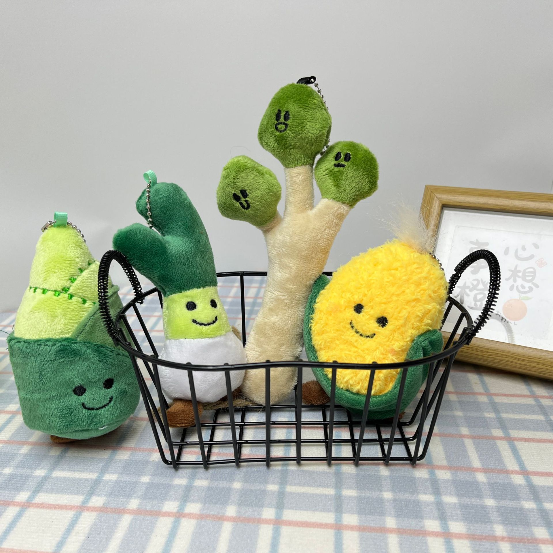 搞怪蔬菜系香菜玉米苦瓜挂件娃娃机毛绒公仔钥匙扣小礼物批发玩偶