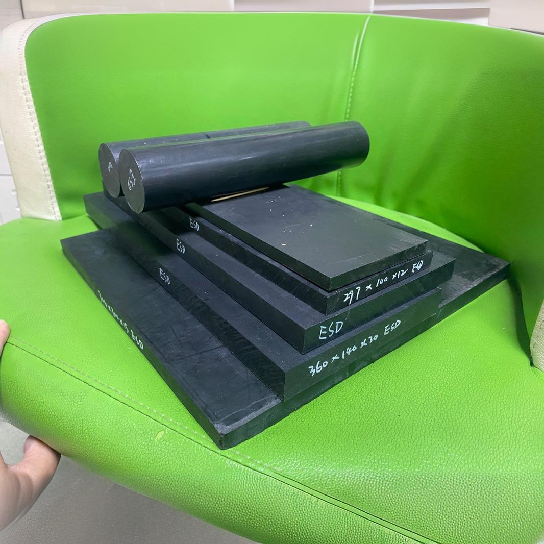 批发ESD- PTFE黑色防静电聚四氟乙烯改性石墨铁氟龙F4板棒零切
